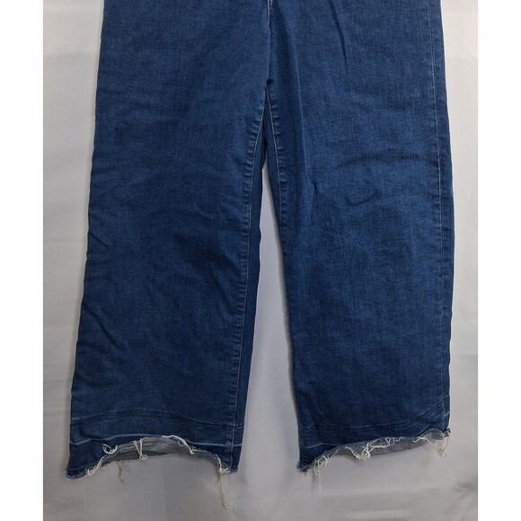&DENIM Baggy High Waist Culotte Jeans Frayed Hem Size 29 Grunge Punk Skater - Picture 4 of 14
